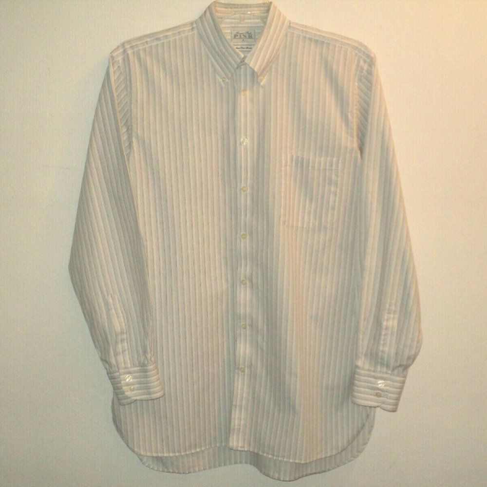 Thomas Pink Mens Size L Shirt Stripes Long Sleeves